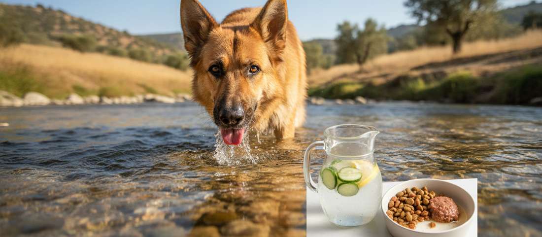 Perro verano agua