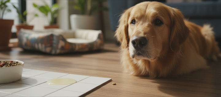 Perro Vomita Amarillo