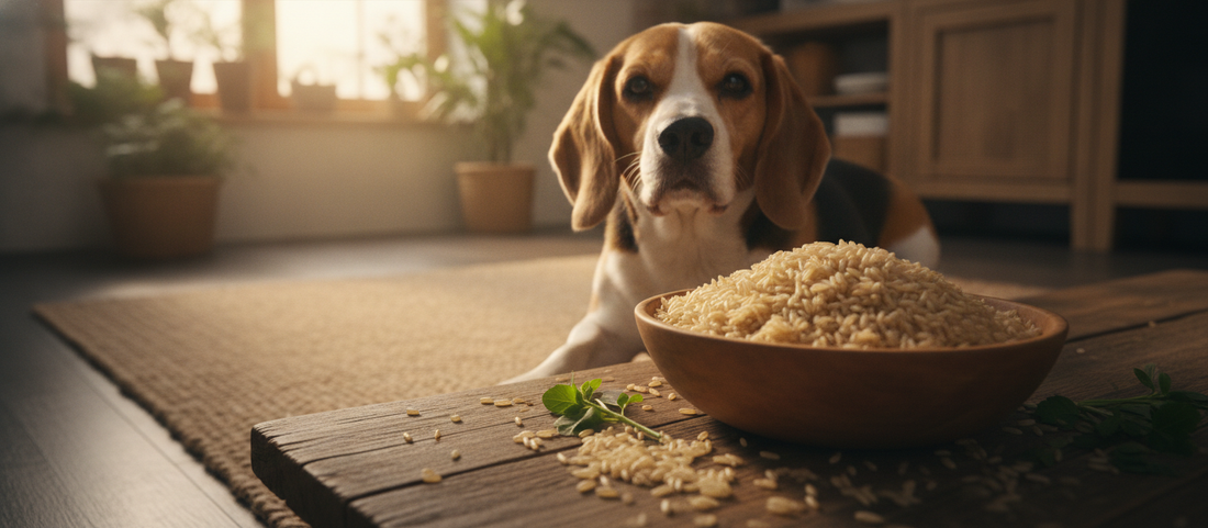 Flatulencias perro arroz
