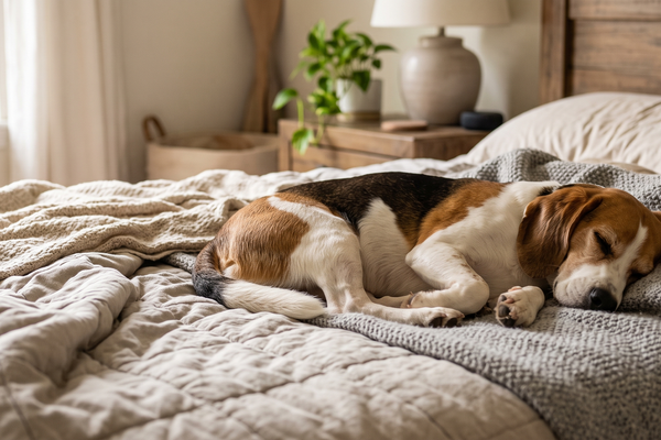 Por qué los perros duermen a tus pies y qué significa su postura