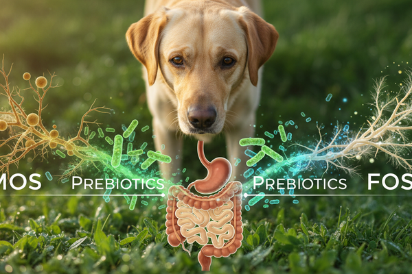 Prebióticos MOS y FOS: Claves para el equilibrio intestinal de tu perro