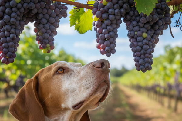 Perros y uvas: por qué son tan peligrosas (y qué hacer si tu perro ha comido)