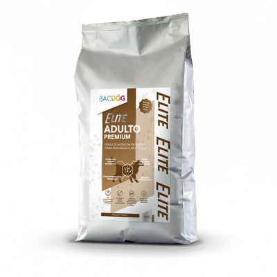 Pienso Bacdog Adulto Premium de Pollo y Pavo (Elite) para una nutrición completa y equilibrada.