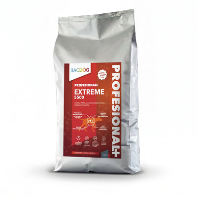 Pienso Bacdog Extreme 5500 de Cordero e Ibérico (Profesional+) para perros de trabajo y máximo rendimiento.